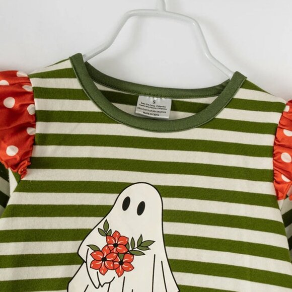 STRIPE PUMPKIN RUFFLE GIRL BOTTOM SET - Picture 3 of 4